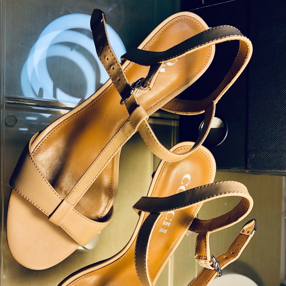 Coach, kitten heel, sandals
